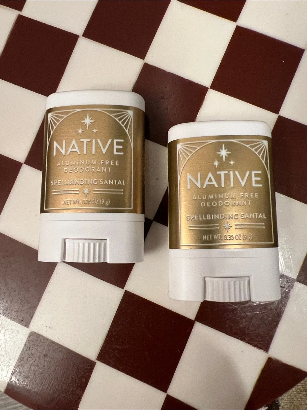 2 New Native Spellbinding Santal mini travel size deodorant